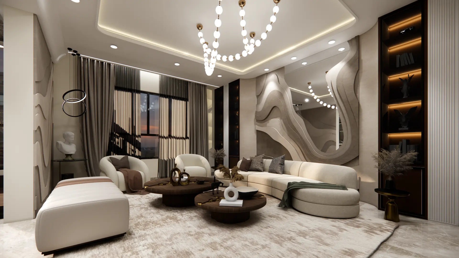 Small apartment living room interior design — Lotus Panache Noida, by Innov Interiors & Architects